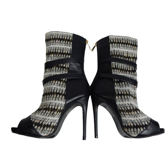 Athena Avery Womens Size 8 Peep Toe Stiletto Mid calf Booties - Picture 4 of 12